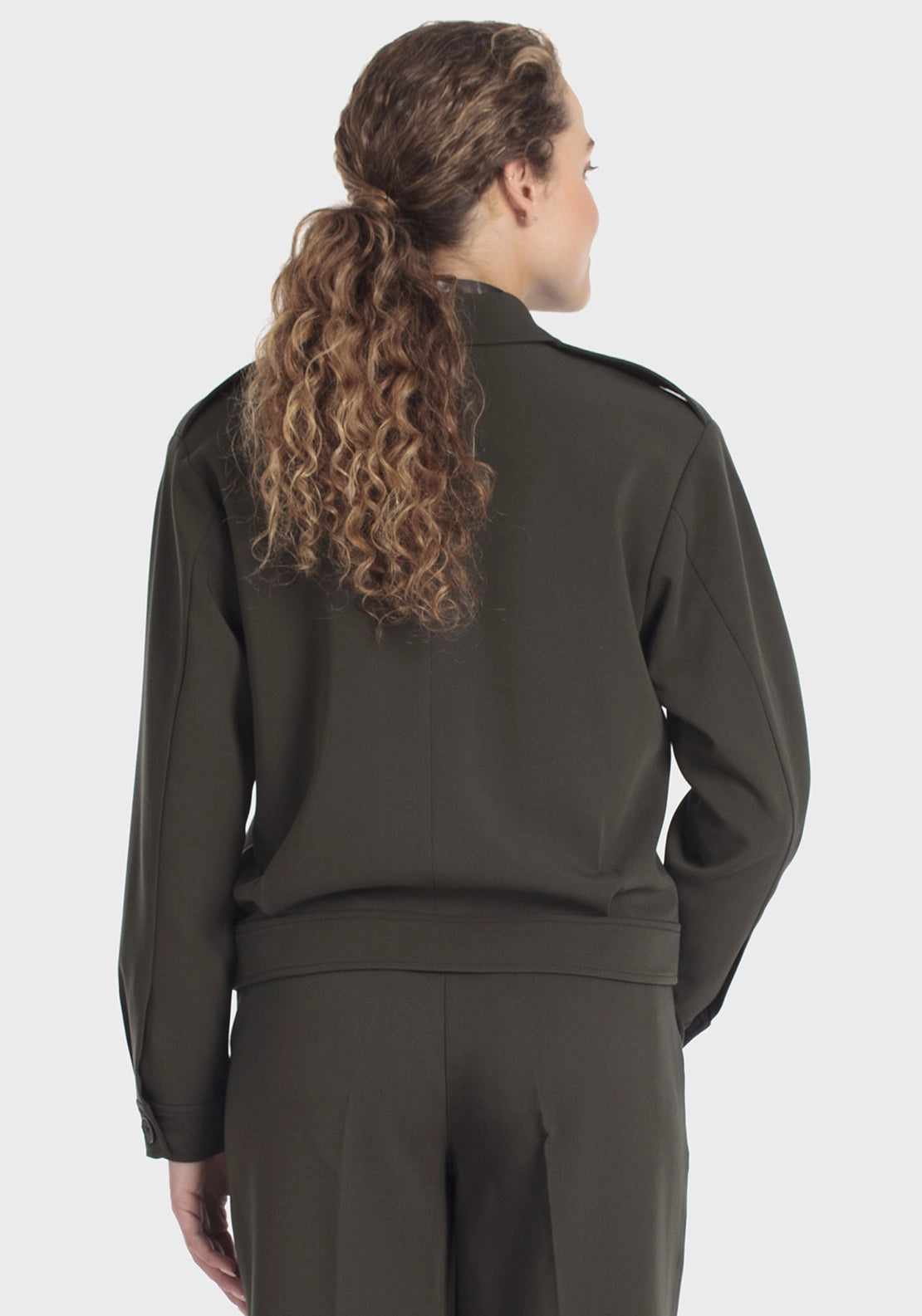 Jacket With Front Pockets - Green Bottle