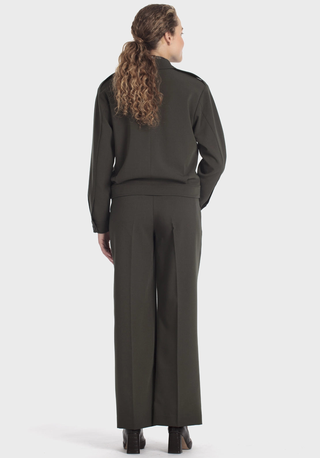 Jacket With Front Pockets - Green Bottle