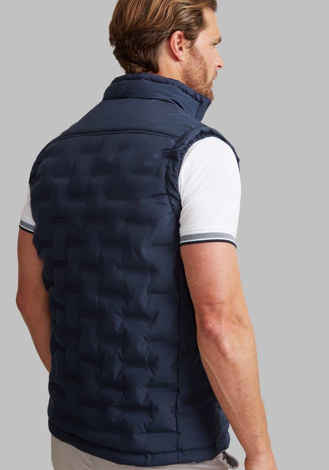 Vedoneire Contemporary Quilt Gilet - Midnight 2 Shaws Department Stores