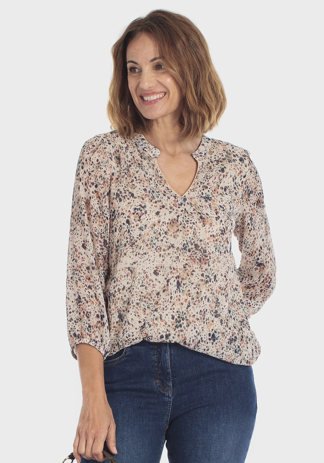Paisley Printed T-Shirt - Beige