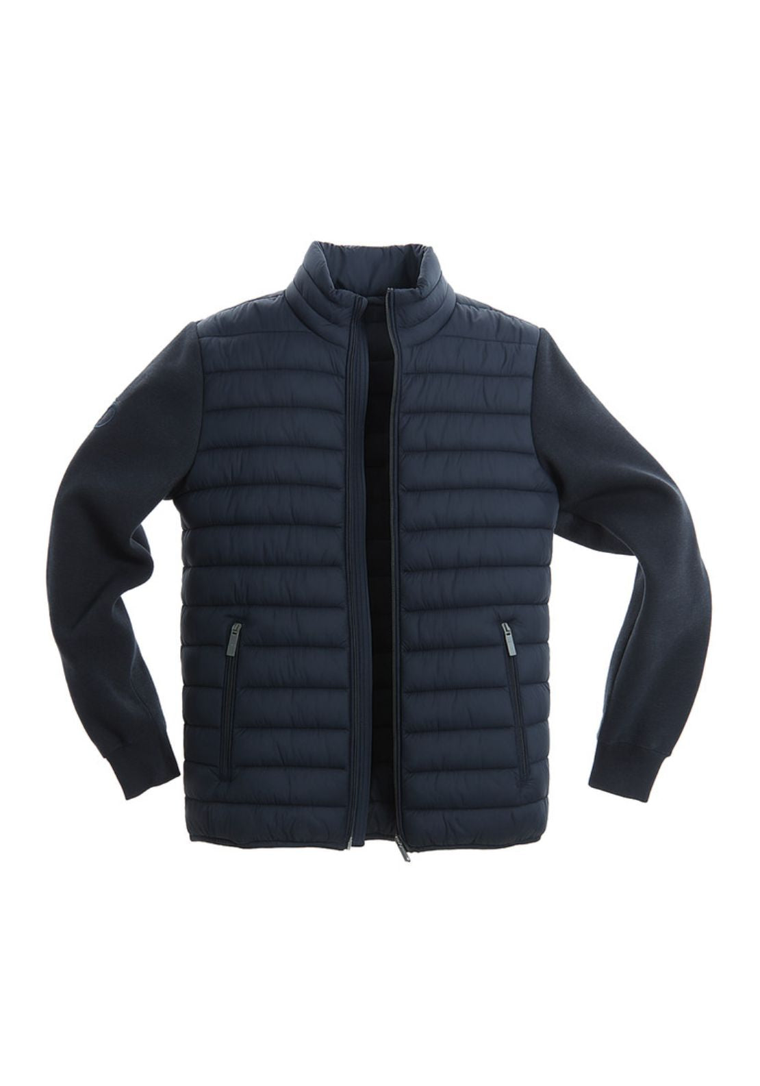 Vedoneire Padded Hybrid Jacket - Blue 2 Shaws Department Stores