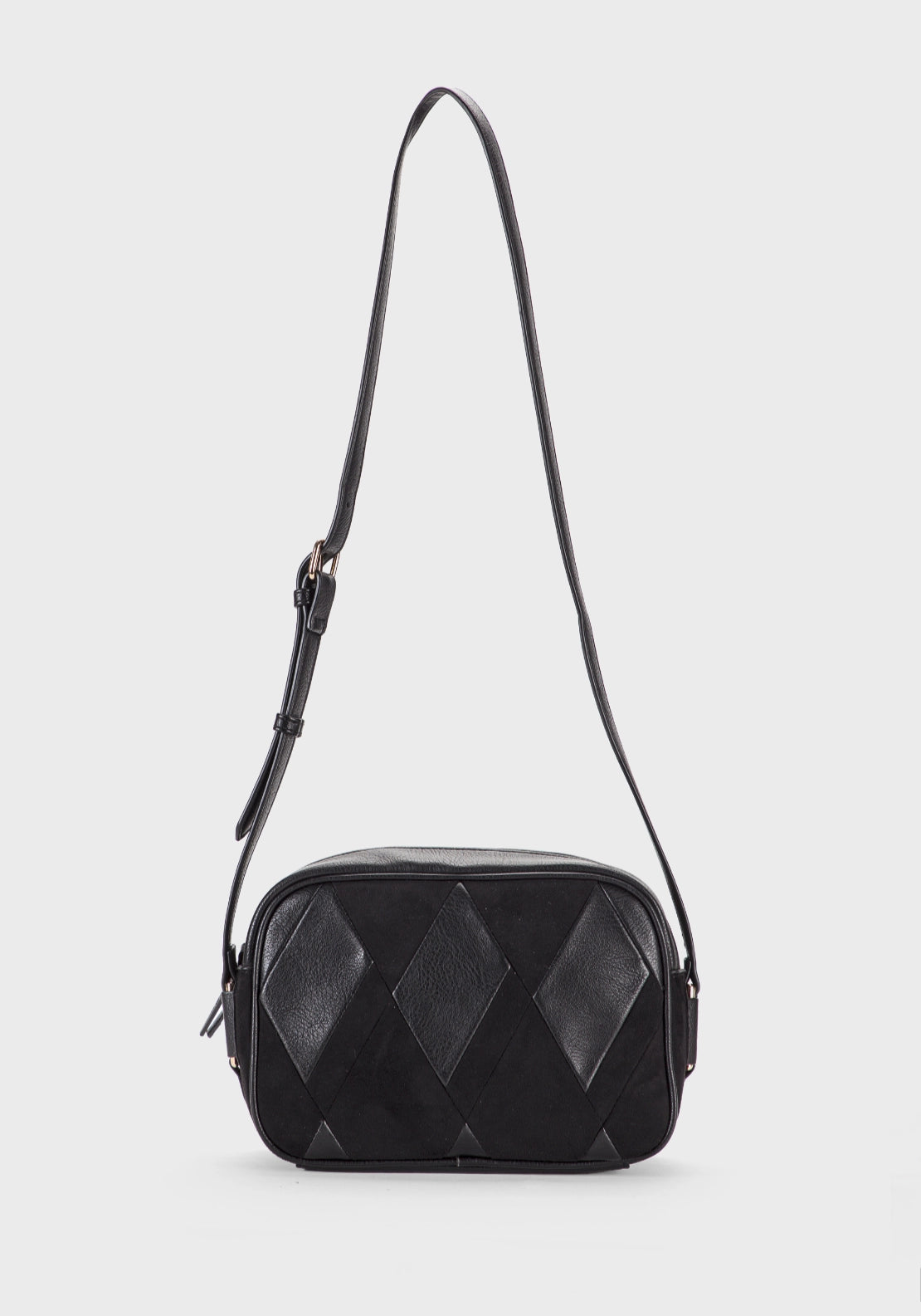 Diamond Crossbody Bag - Black