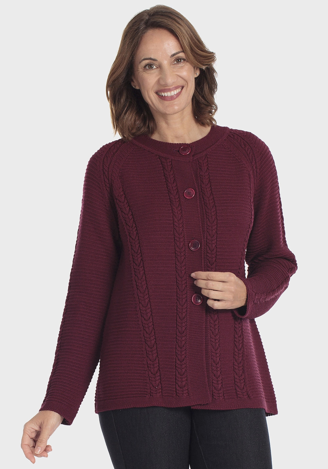 Jacket With Braids - Red Dark