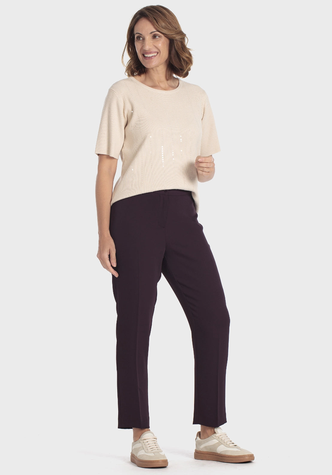 Ribbed Sweater - Beige
