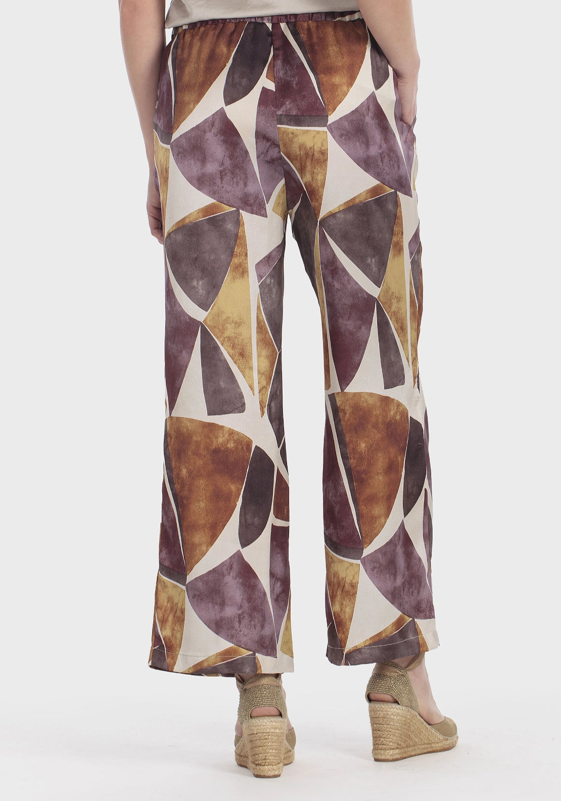 Printed Drawstring Trousers - Purple Mulberry