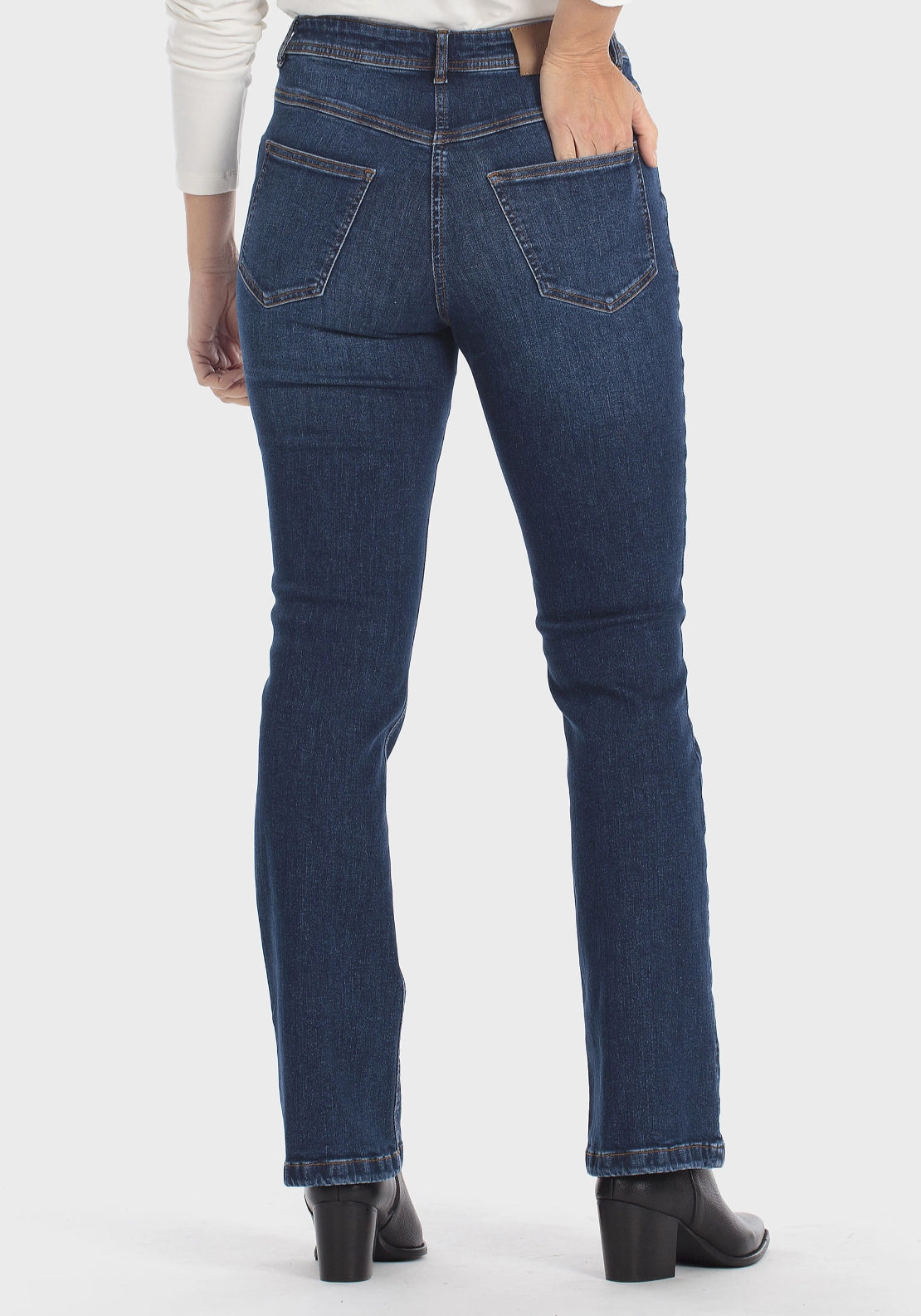 Classic Five Pocket Flare Jeans - Blue Denim