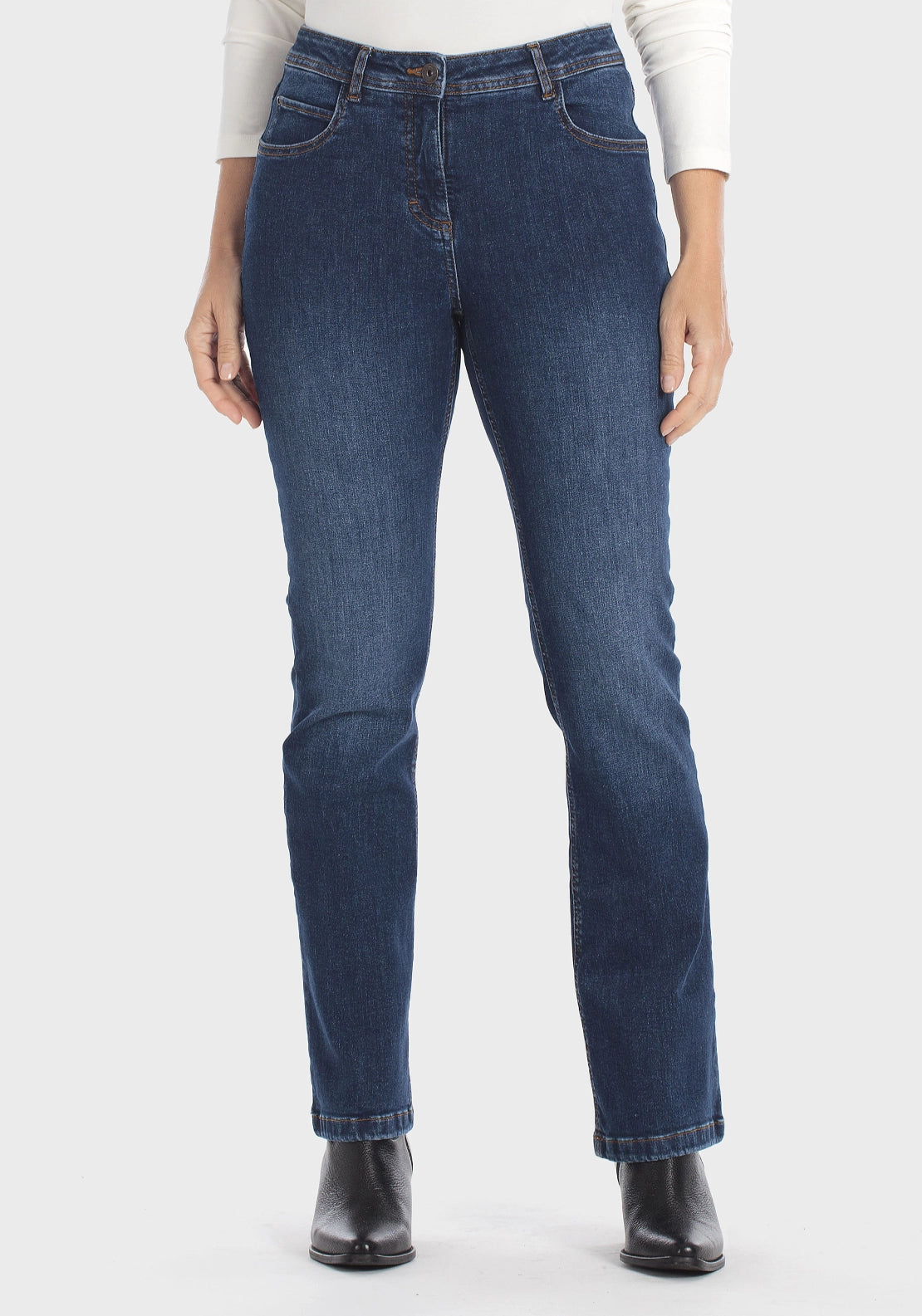 Classic Five Pocket Flare Jeans - Blue Denim