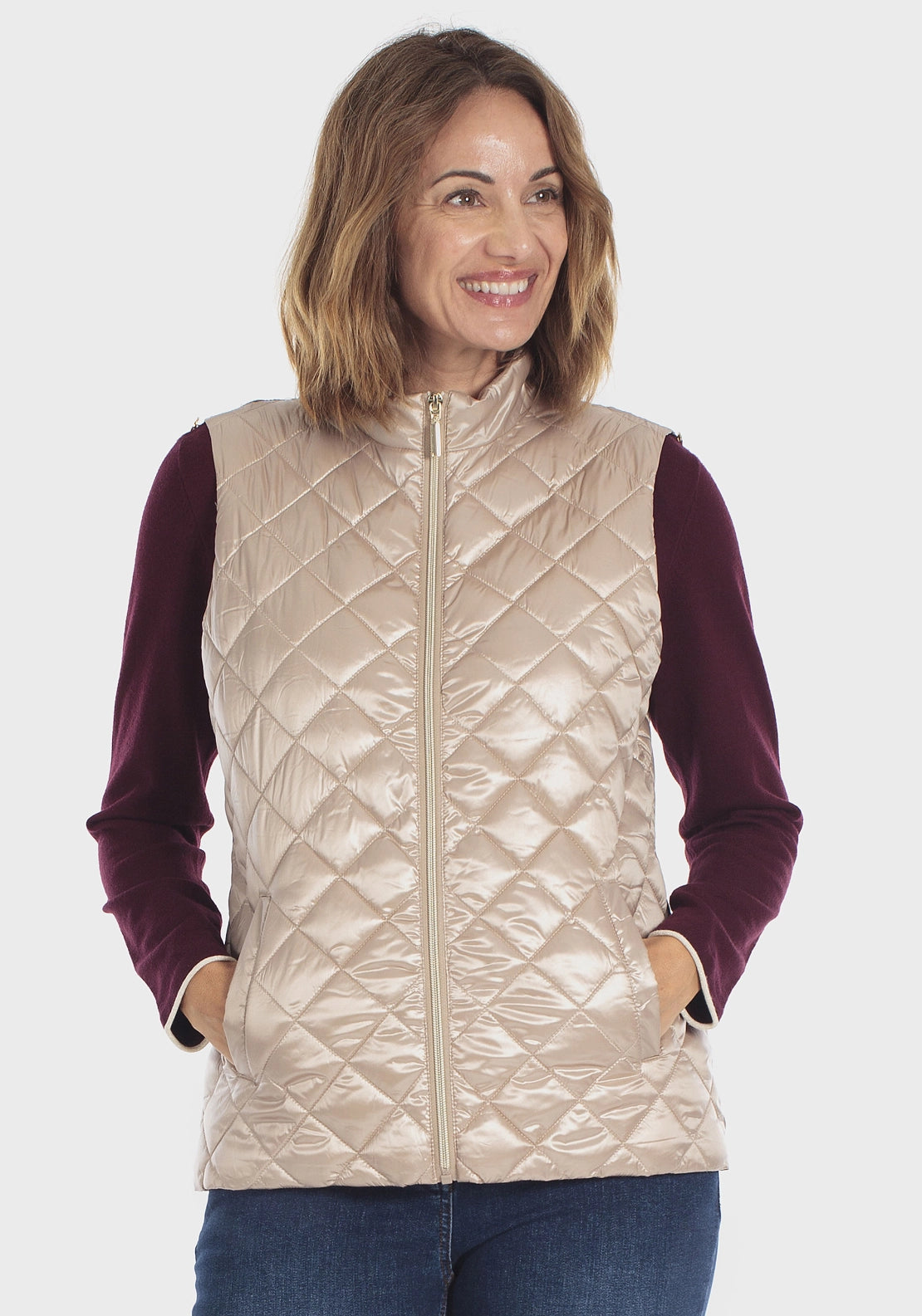 Parka And Vest - Beige