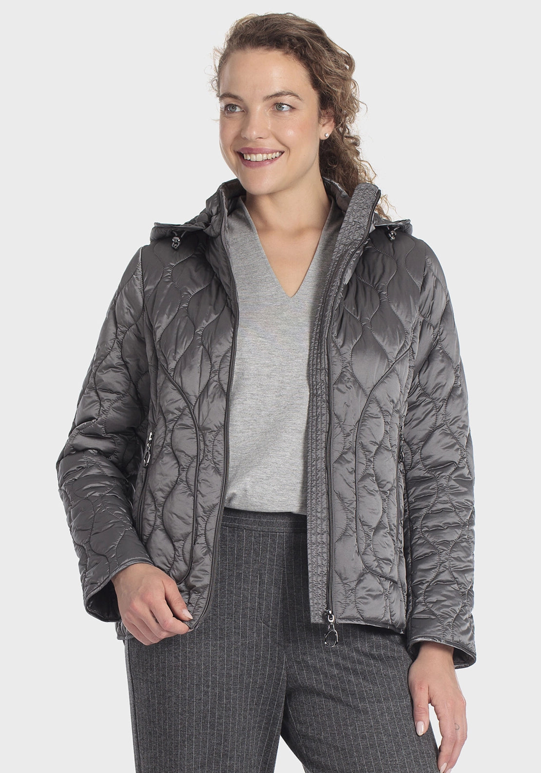 Parka With Hood - Grey