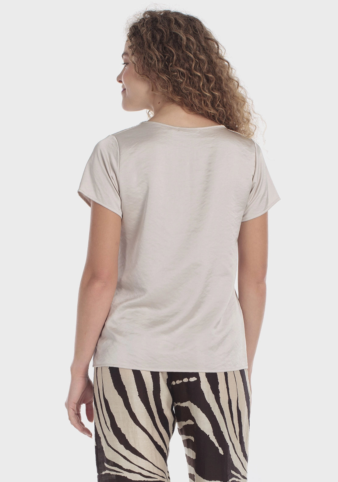 Satin Style T-Shirt - White