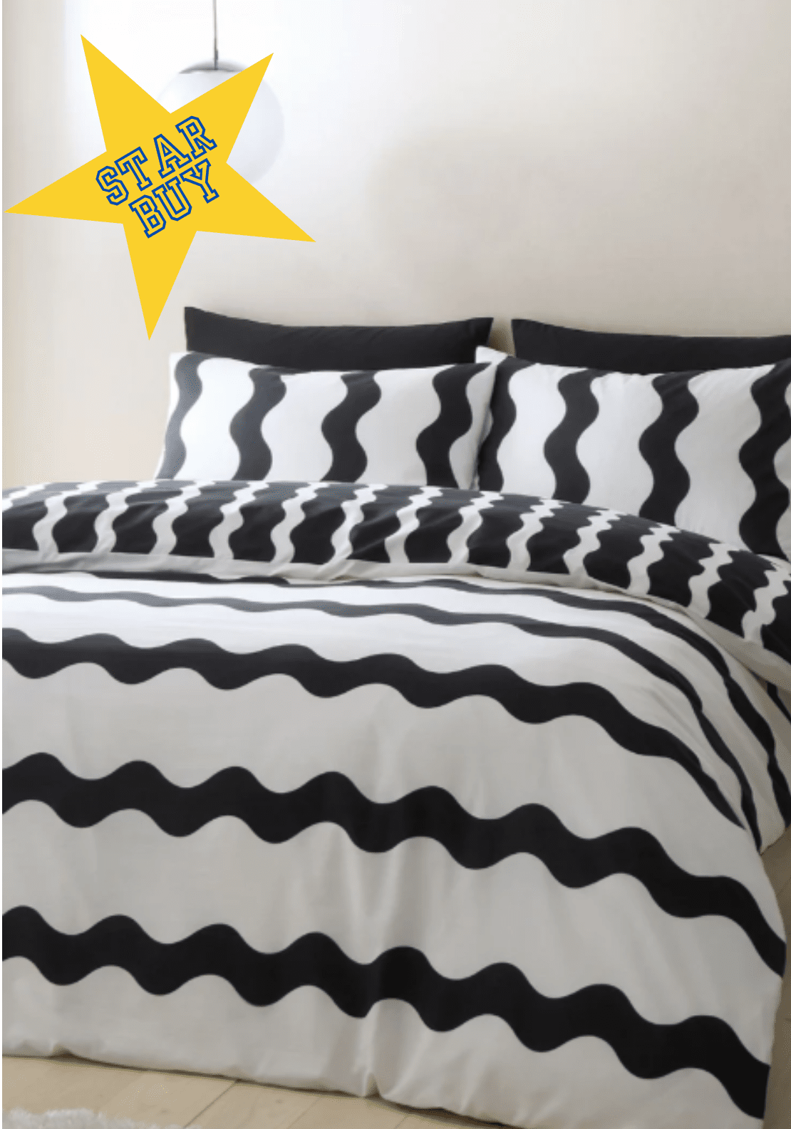 Sassy B Waves Reversible Duvet Cover Set - Black 1 Shaws Department Stores