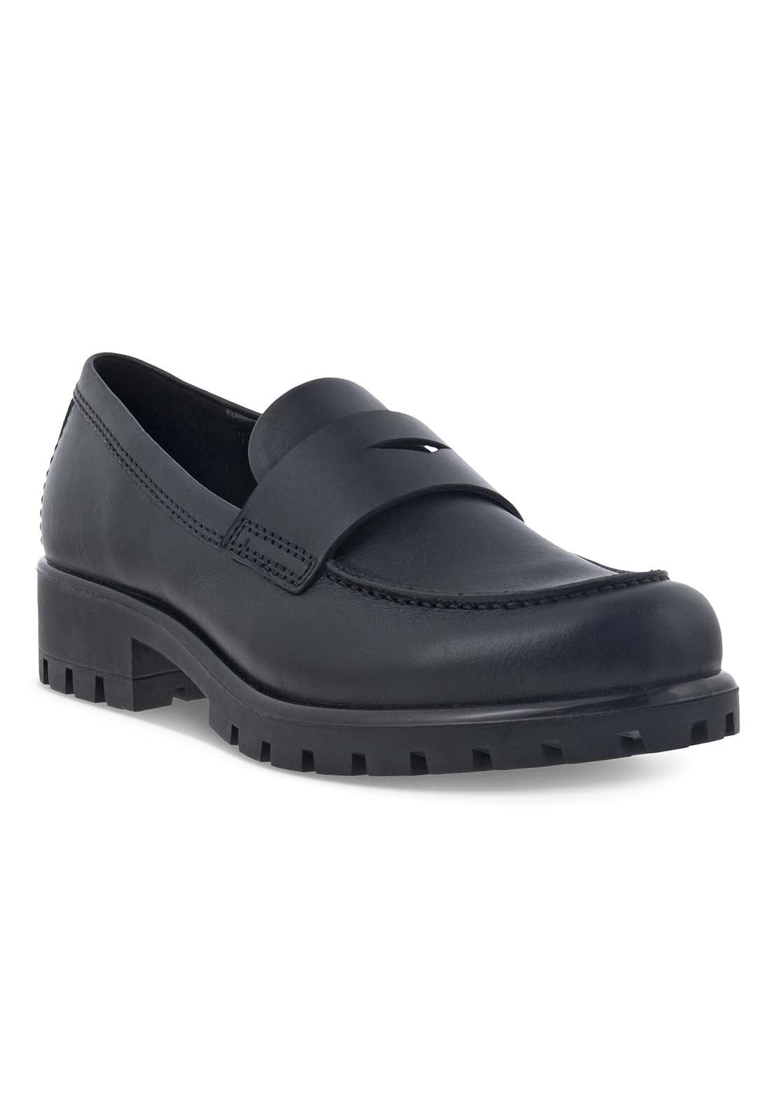 Ecco Modtray Loafer Slip On - Black 1 Shaws Department Stores