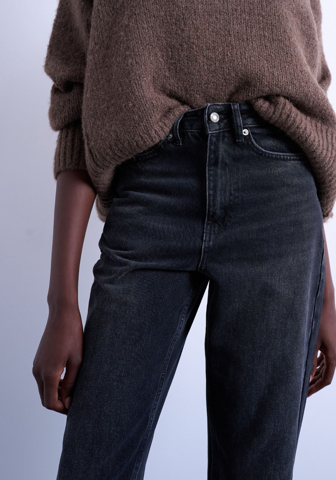 Topshop Molly Jean - Black Denim 3 Shaws Department Stores