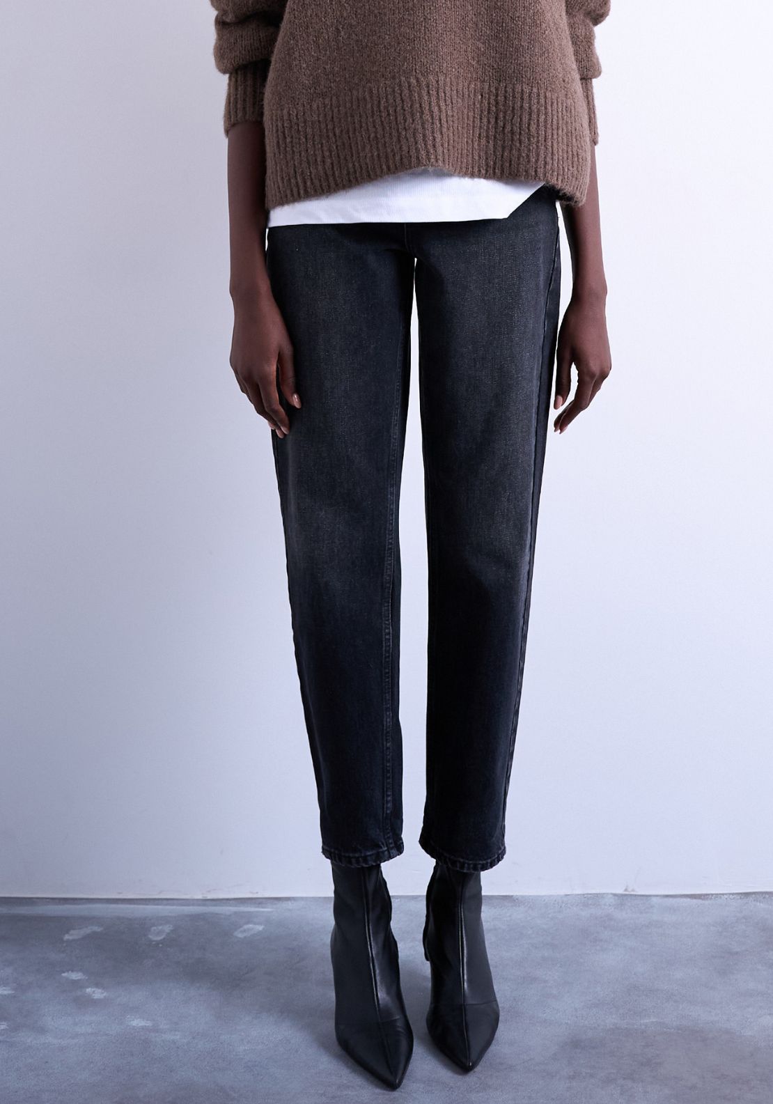 Topshop Molly Jean - Black Denim 1 Shaws Department Stores
