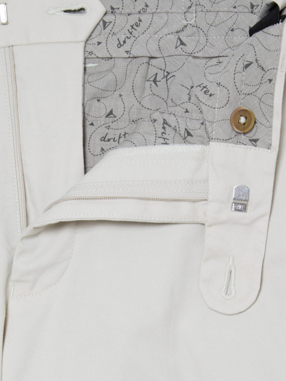 Drifter Driscoll Chino Trousers - Stone/ecru 2 Shaws Department Stores