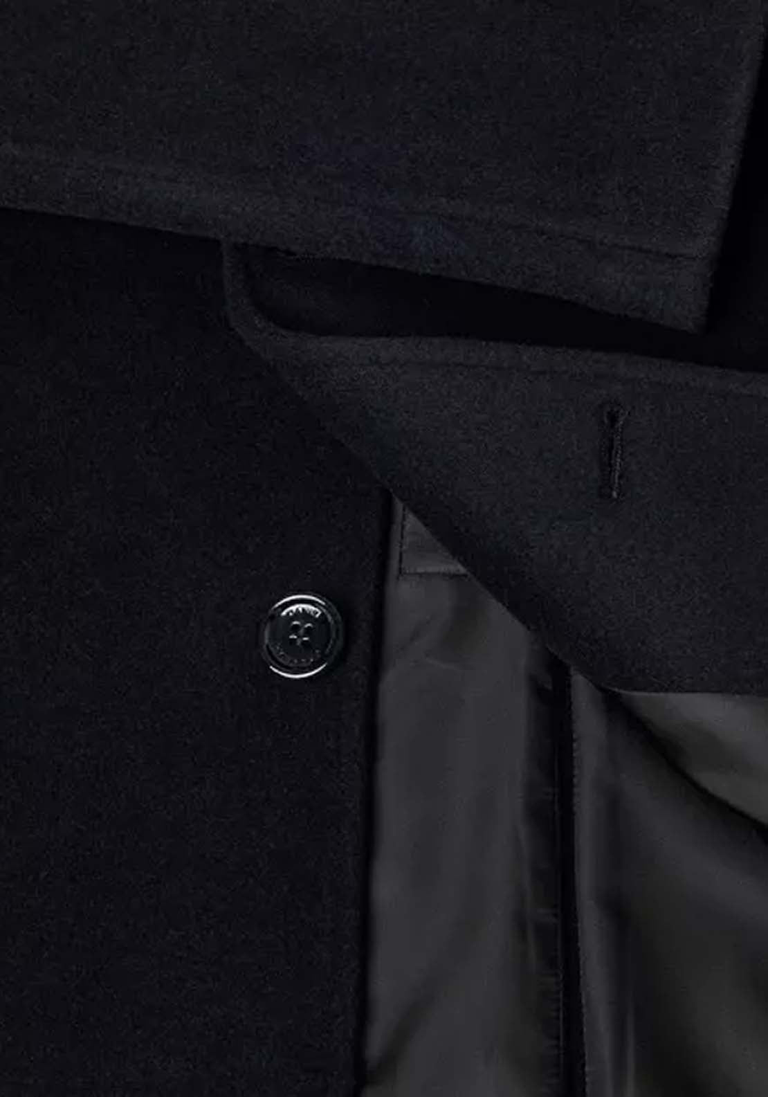 Daniel Grahame Watson 3/4 Wool Coat - Black 3 Shaws Department Stores