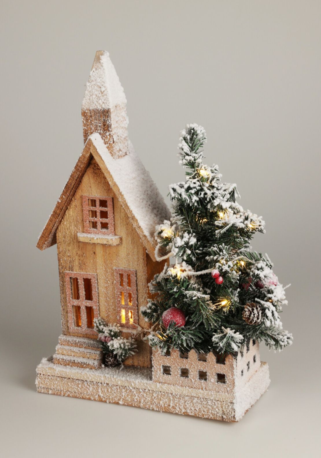 The Home Christmas LED Christmas House With Tree 2 Shaws Department Stores