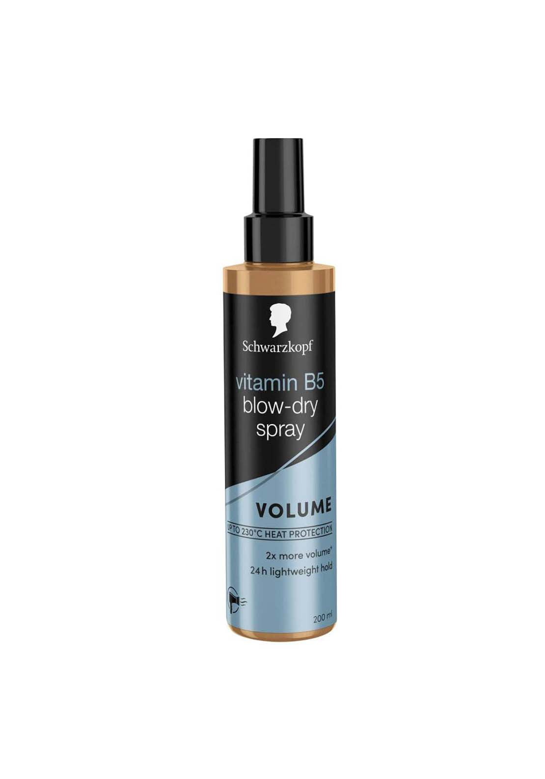 Schwarzkopf Vitamin B5 Blow Dry Spray - Volume 1 Shaws Department Stores
