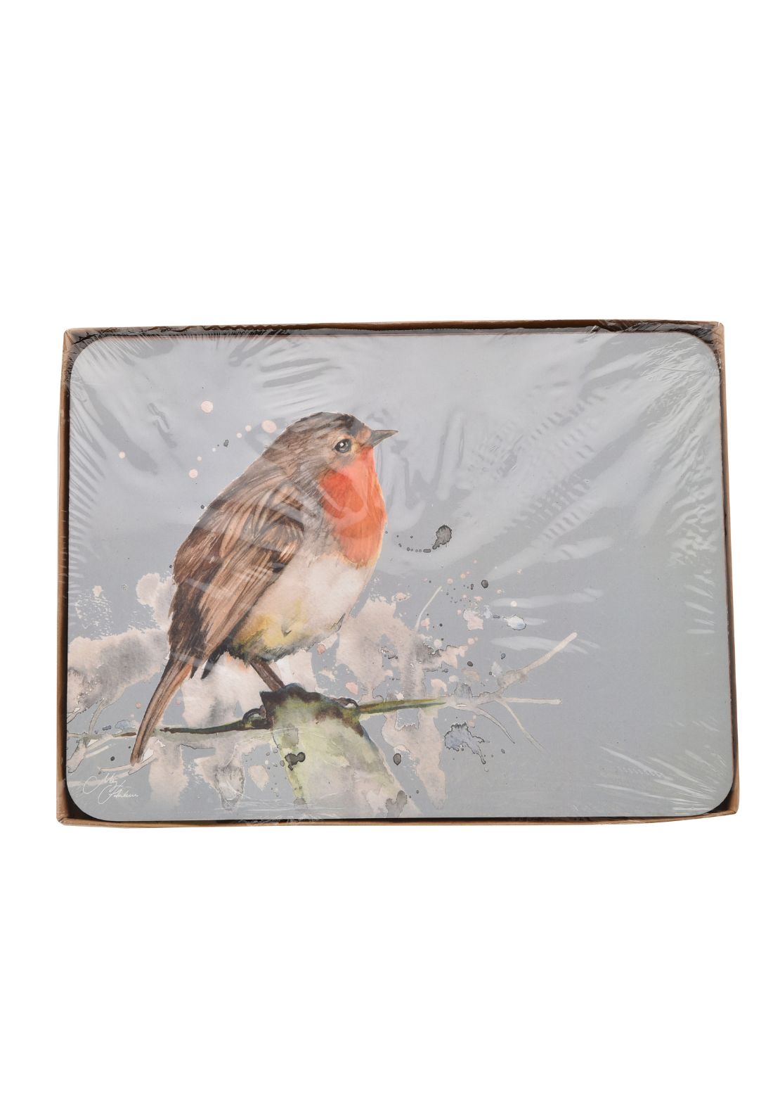 Robin Design Placemats Set of 4 - Grey