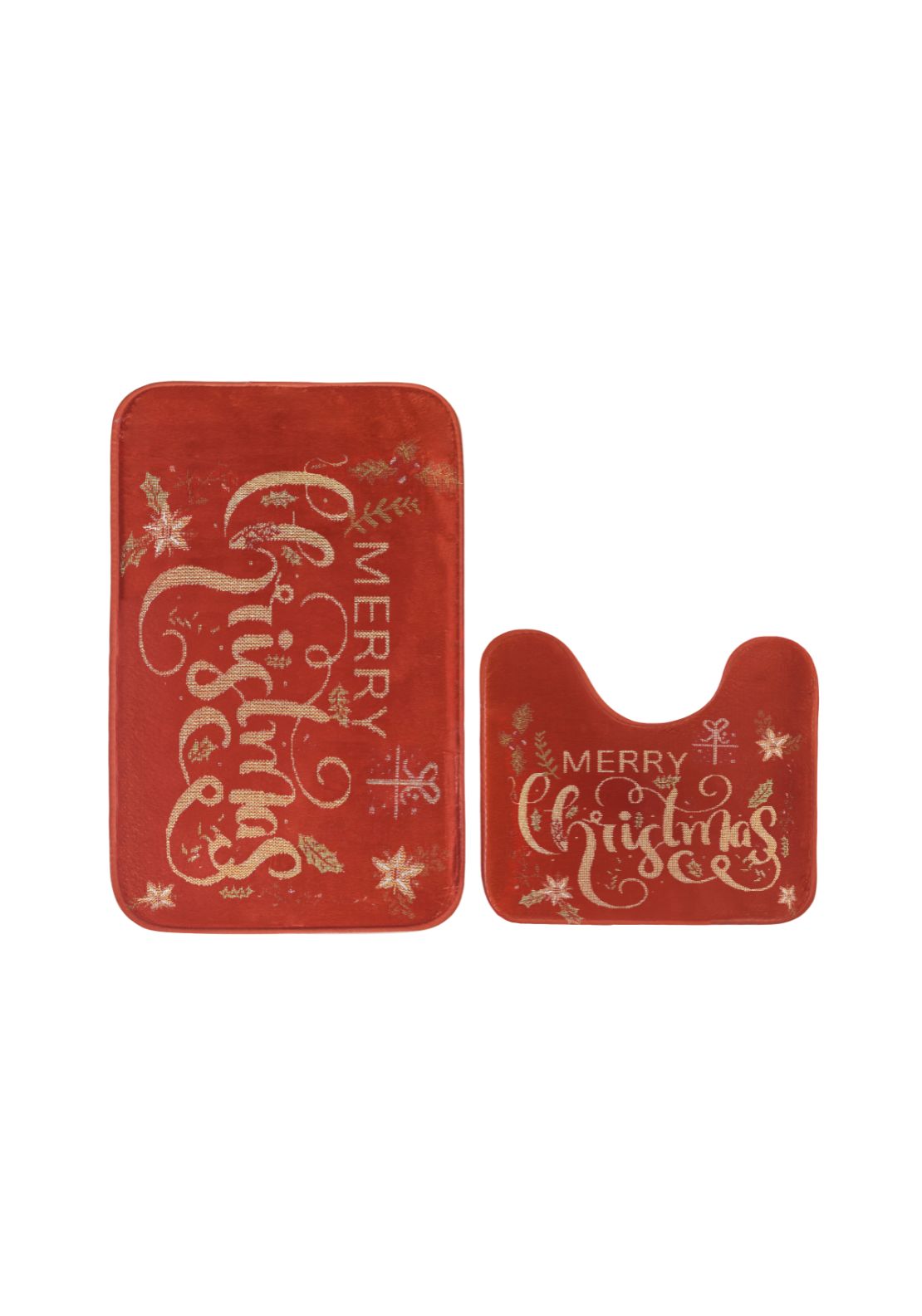 The Home Collection Floral Christmas Bath Set - Red 1 Shaws Department Stores