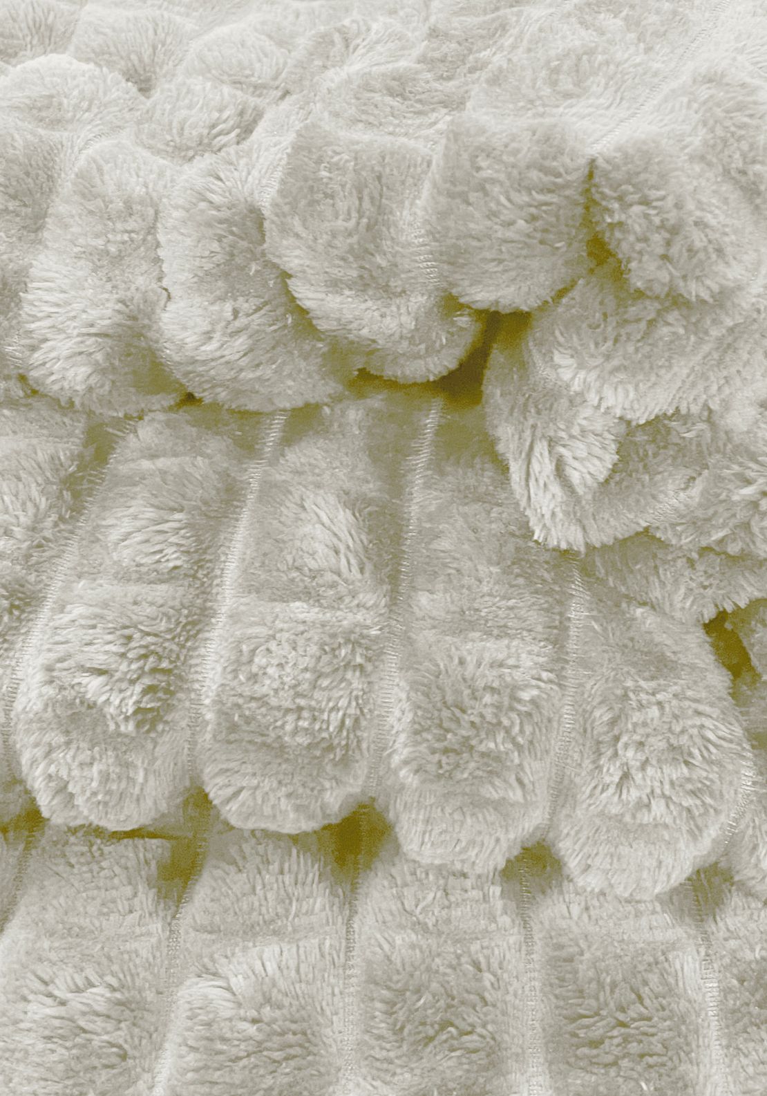 Plush Waffle Throw 150 x 200 cm - Ivory