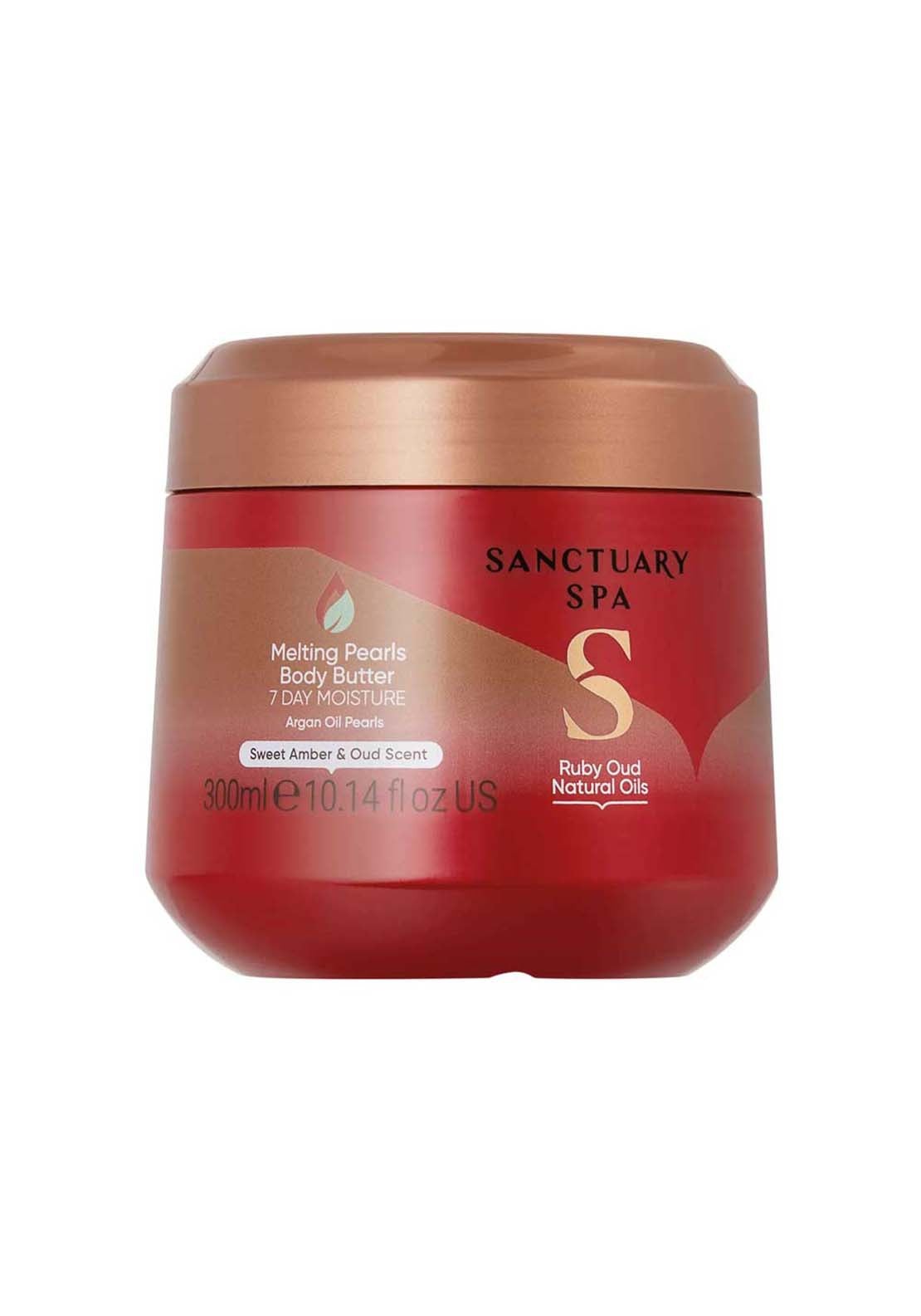 Sanctuary Spa Melting Pearls Body Butter Sweet Amber & Oud Scent 1 Shaws Department Stores