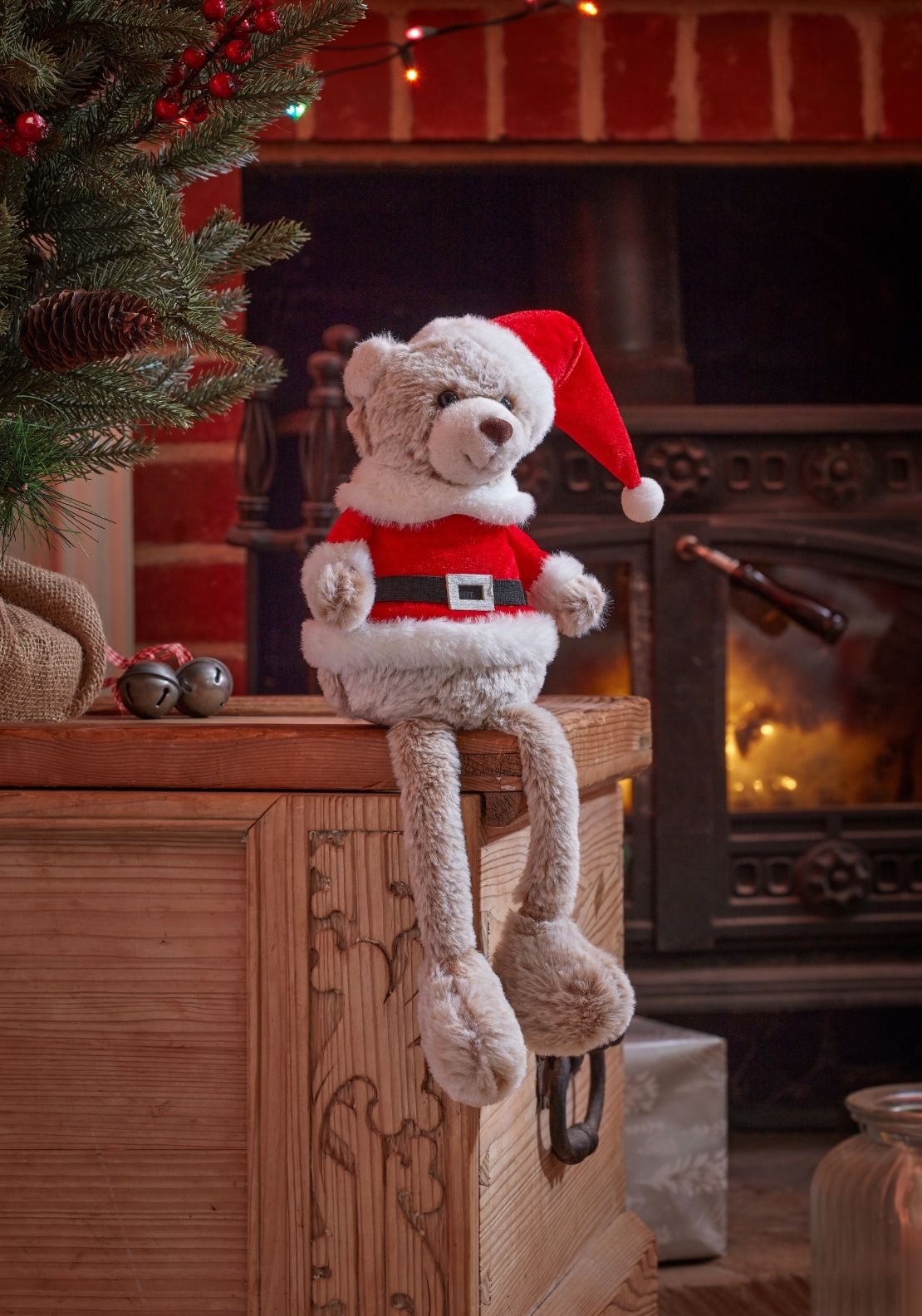 The Home Christmas Santa Teddy With Dangly Legs - Multi 2 Shaws Department Stores