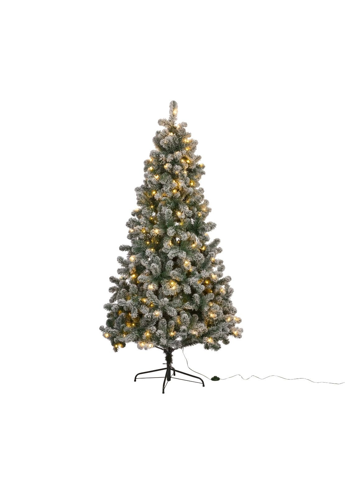 The Home Christmas Inlit Snowy King Pine Tree - Green 1 Shaws Department Stores