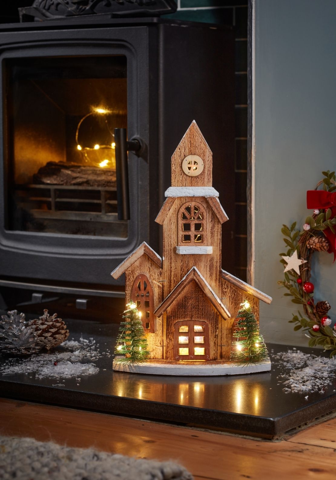 The Home Christmas LED Décorwood Inlit Church - Multi 2 Shaws Department Stores