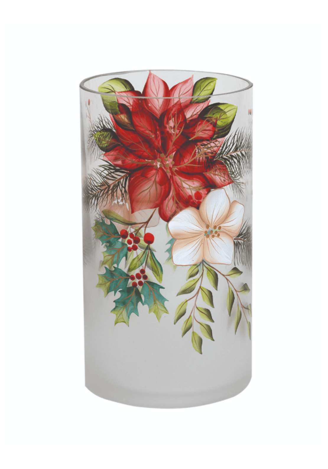 The Home Christmas Poinsettia Candle Holder 1 Shaws Department Stores