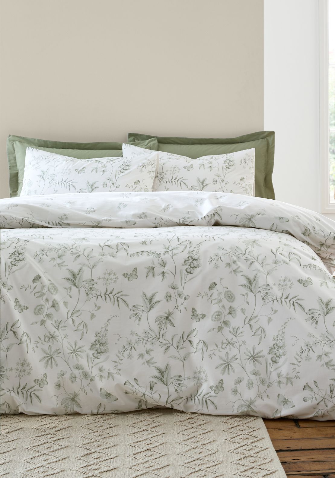 The Home Collection 100% Cotton Evelyn Floral Duvet Cover Set 1 Shaws Department Stores