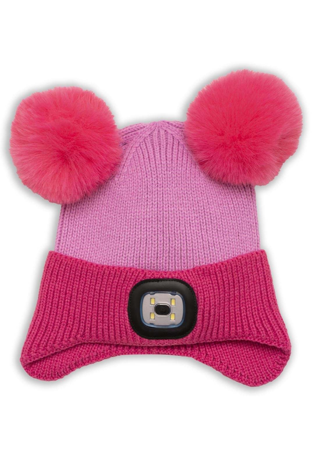 Boardmans 2 Pom Pink Beanie Hat - Pink 1 Shaws Department Stores