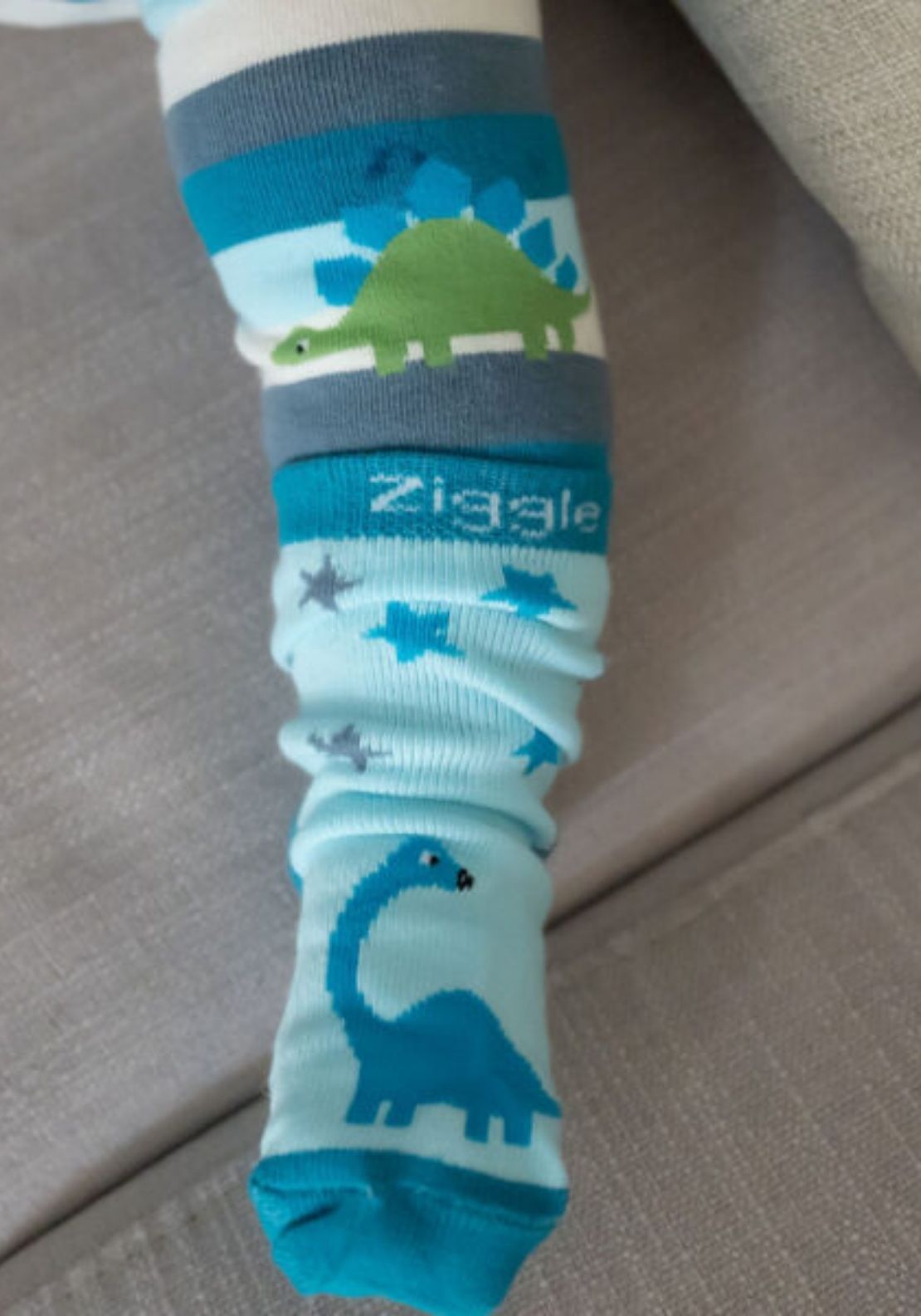 Ziggle Cotton Dinosaur Socks 4 Pack - Blue 3 Shaws Department Stores