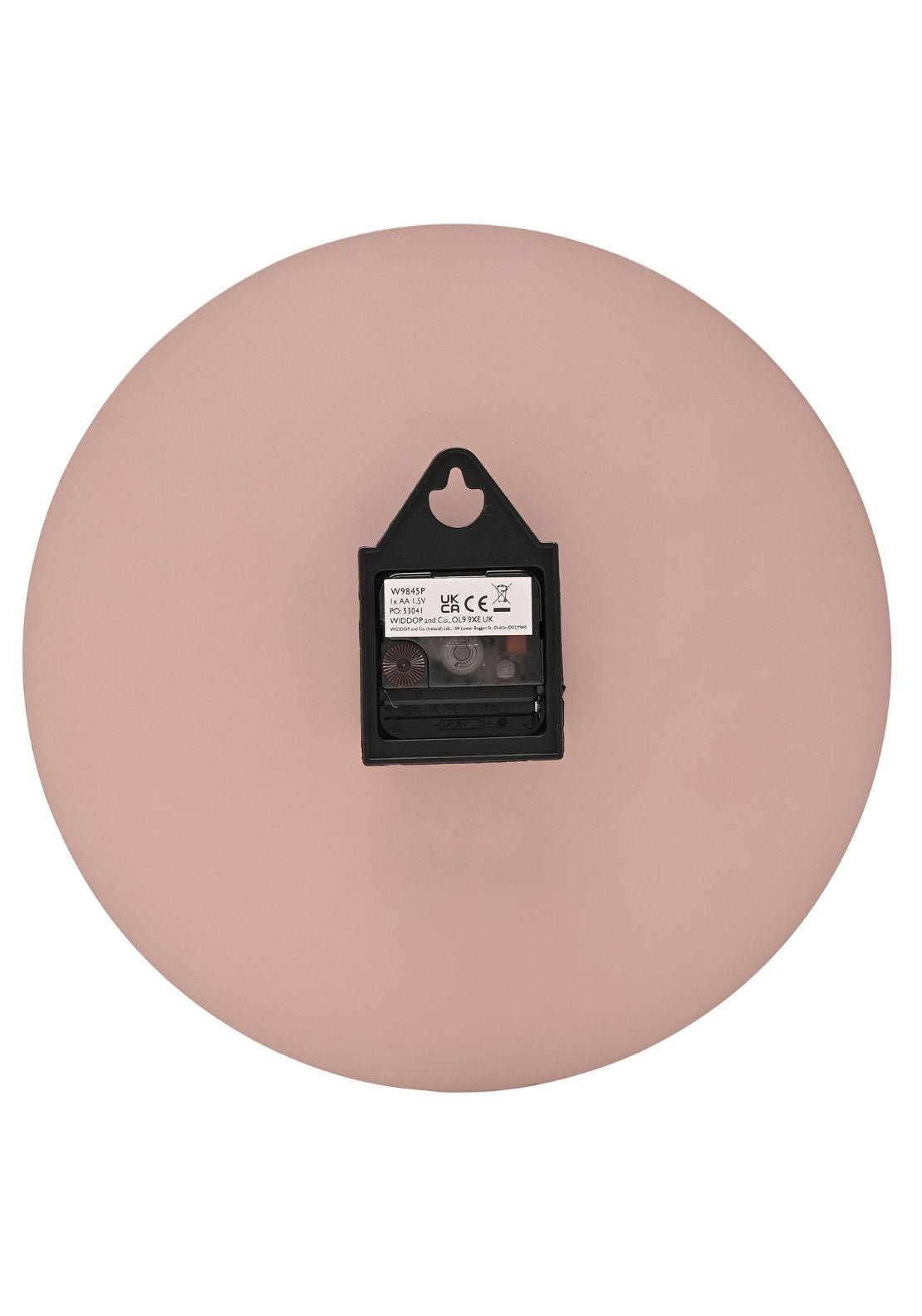 Minimalist Wall Clock With Matt Finish - Pink