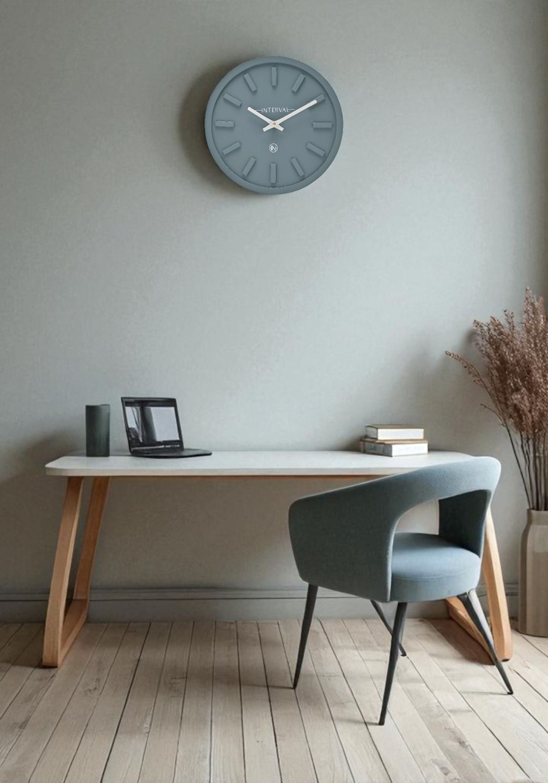 Interval Minimalist Wall Clock With - Matt Finish 2 Shaws Department Stores