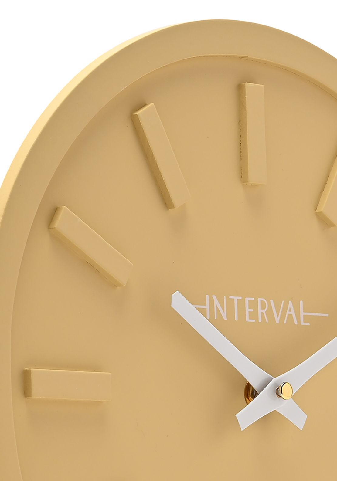 Minimalist Wall Clock With Matt Finish - Yellow