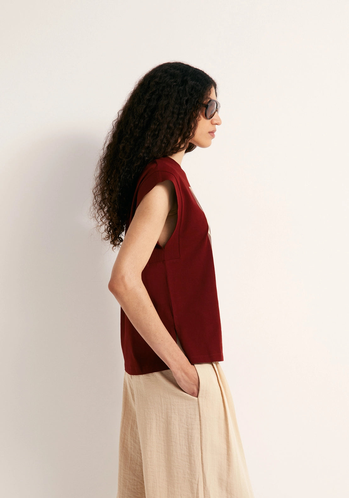 Foil Print T-Shirt - Red