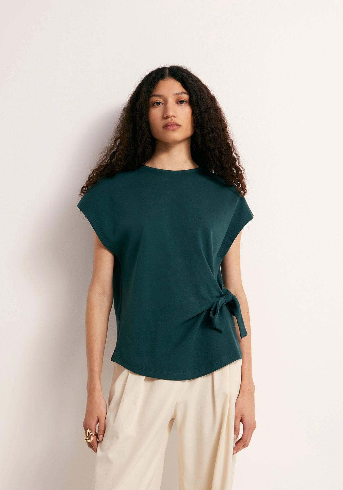 Side Knot T-Shirt - Green