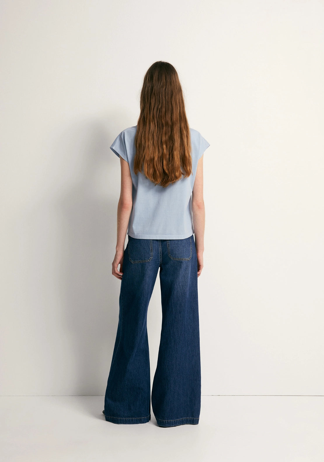 Short Sleeve Stud T-Shirt - Blue