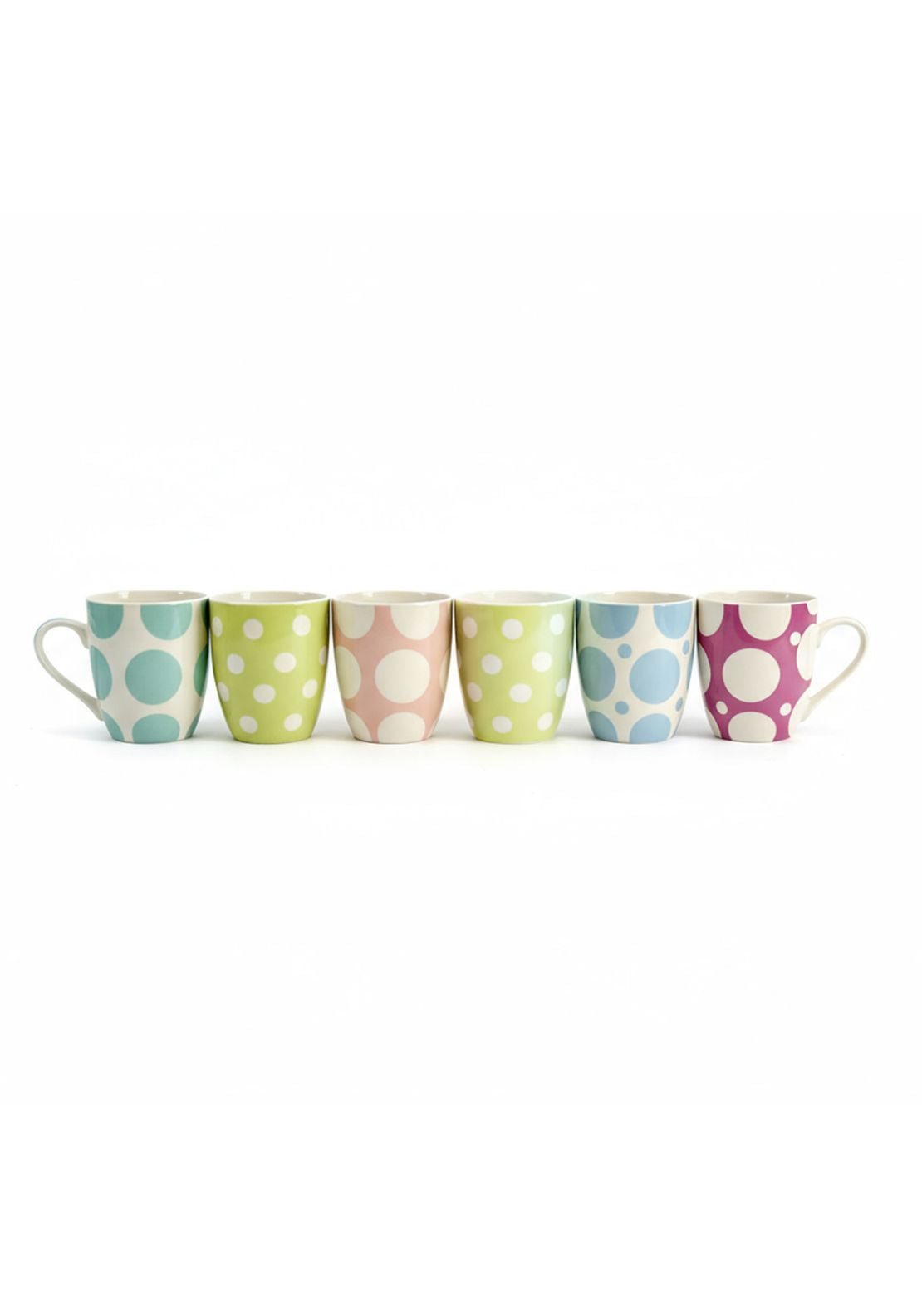Polka Dot Mugs Set of 6 - Multi