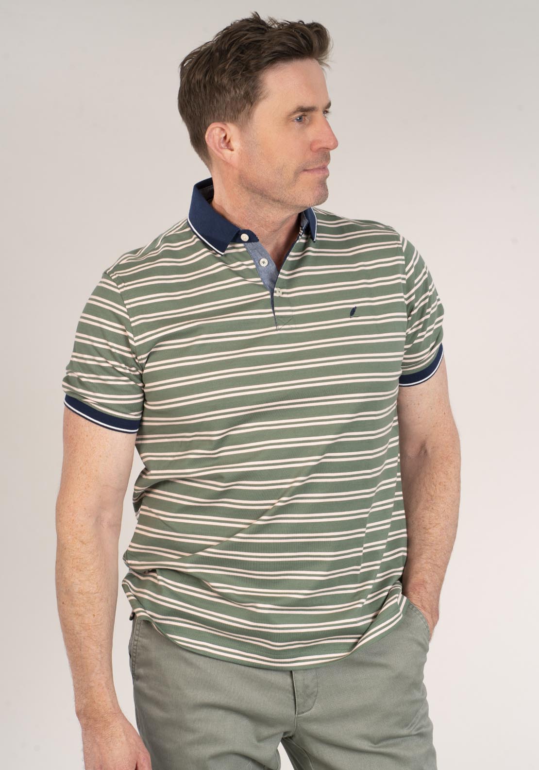 Yeats 2-Button Polo Shirt - Green 4 Shaws Department Stores