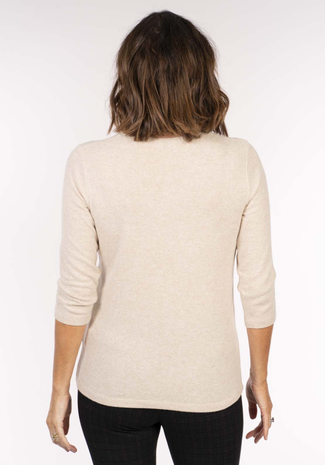 Tea Lane Animal Print Top - Beige Marl 5 Shaws Department Stores