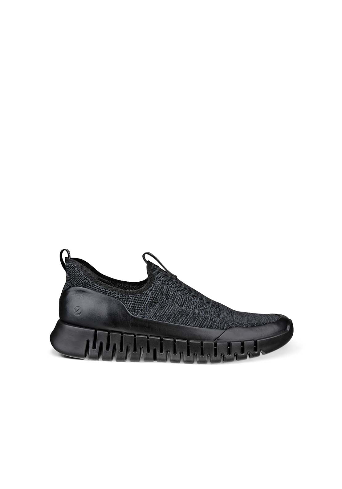 Ecco Gruuv Slip On Trainer - Black Magnet 1 Shaws Department Stores