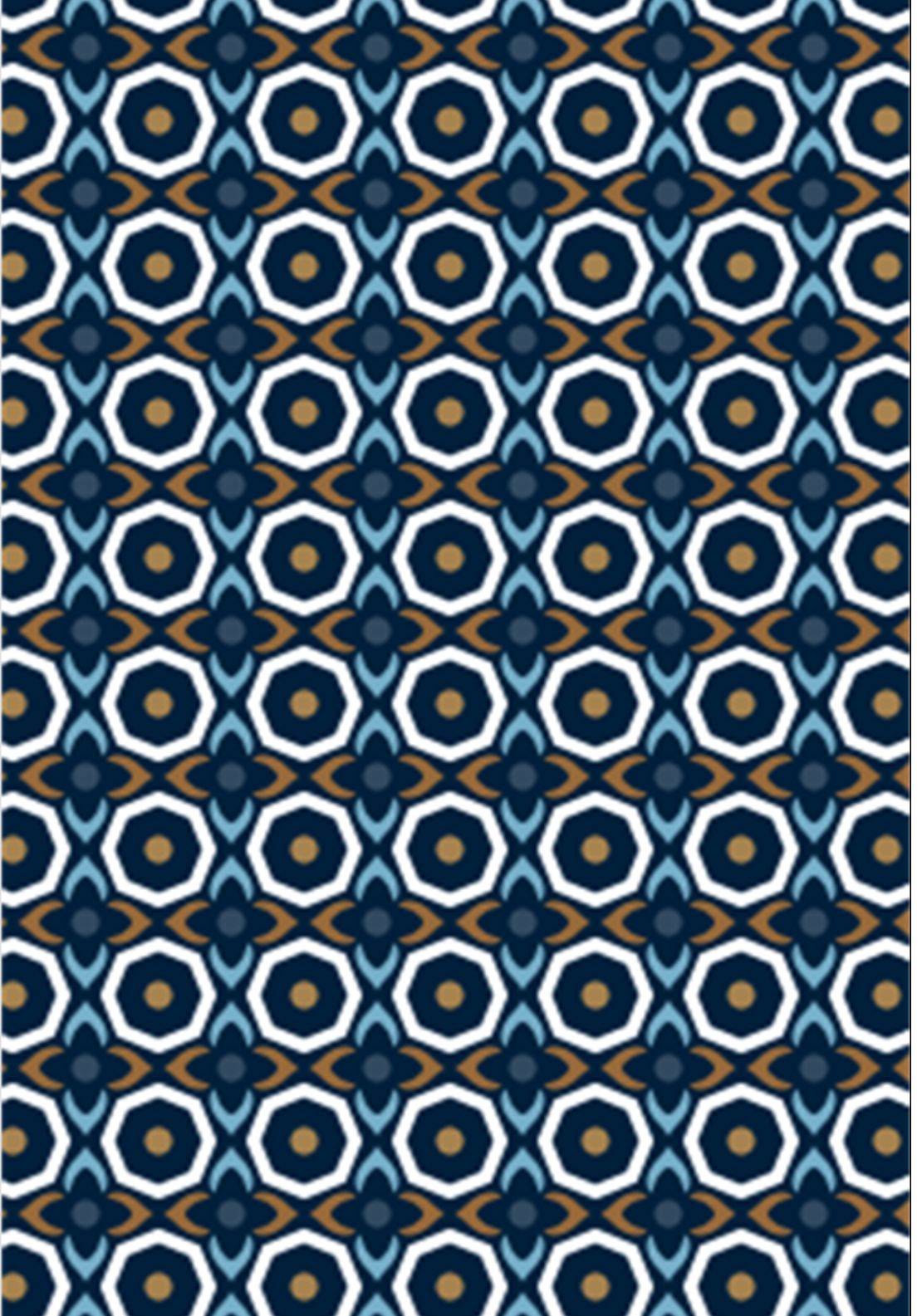 Yeats Long Sleeve Print Shirt - Blue 2 Shaws Department Stores