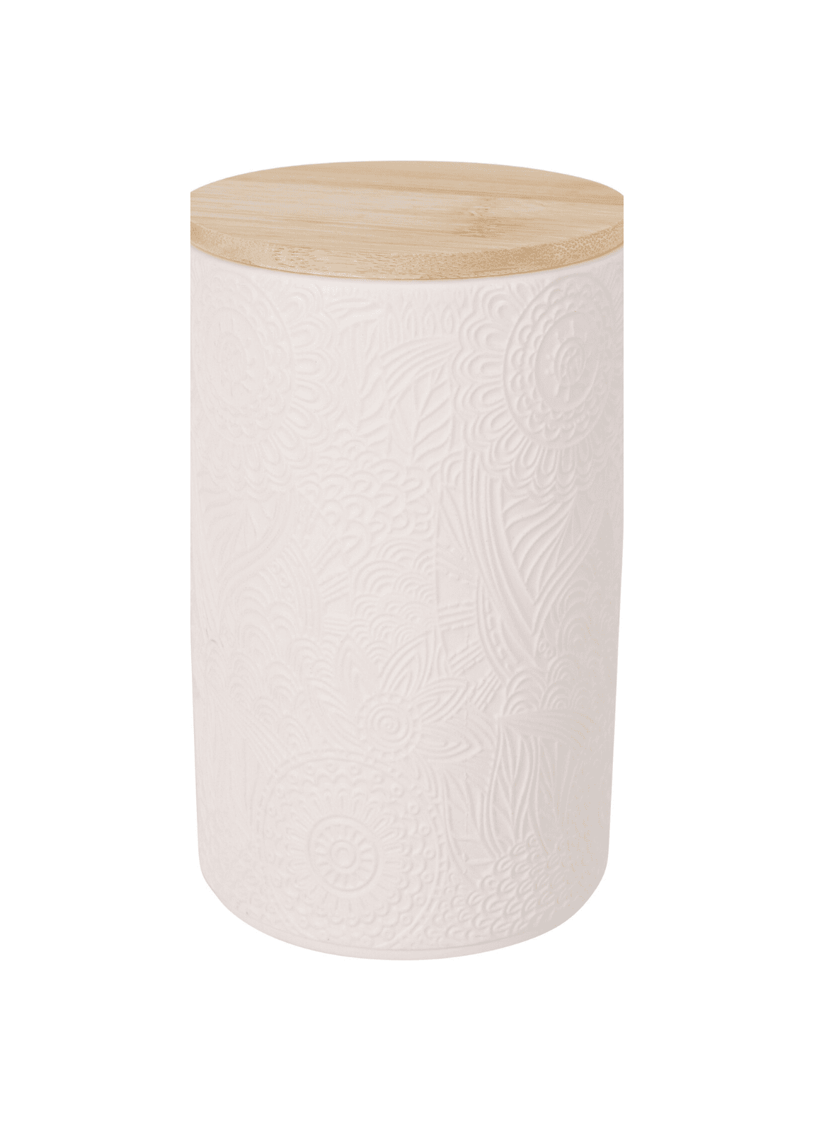The Home Collection Stoneware Storage Jar - White / Brown 1 Shaws Department Stores