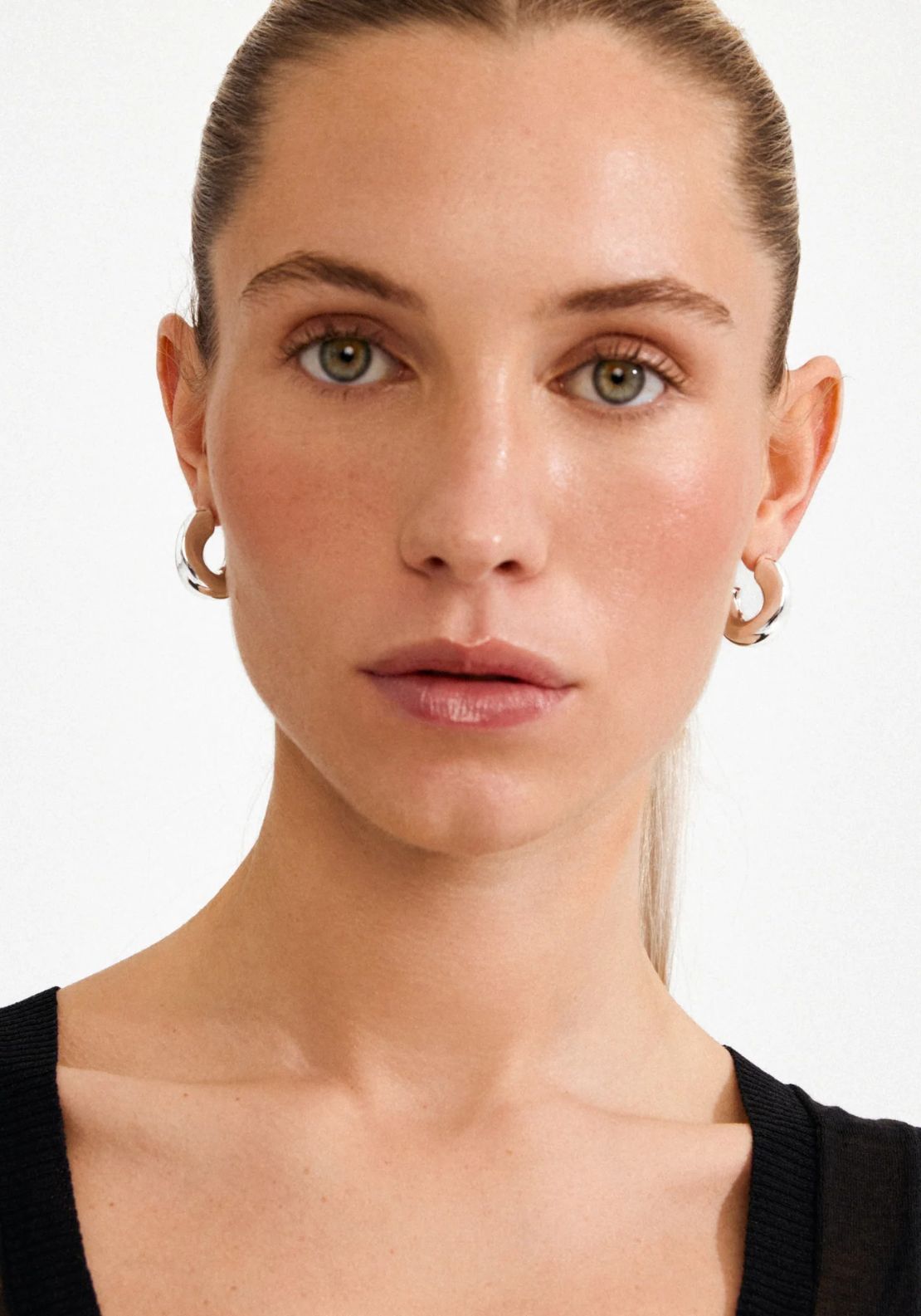 Jennings Hoop Earrings Silver Plated - Silver