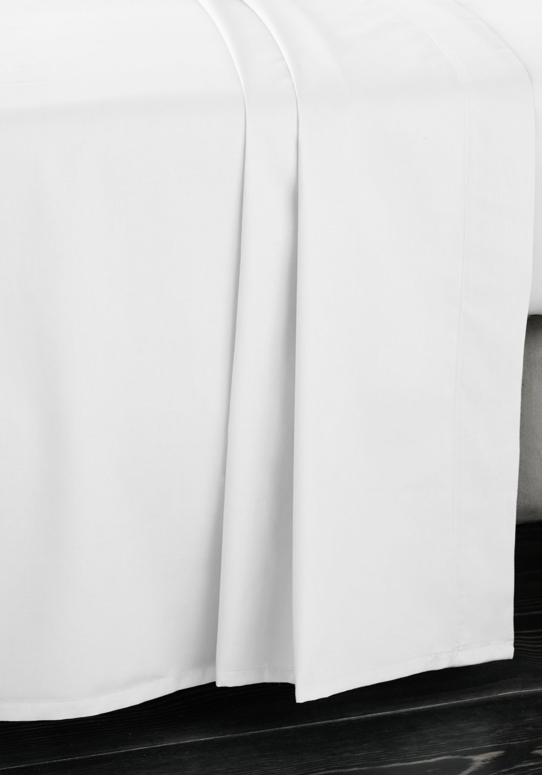Bianca 100% Cotton Sateen 400 Thread Count Flat Sheet - White 2 Shaws Department Stores