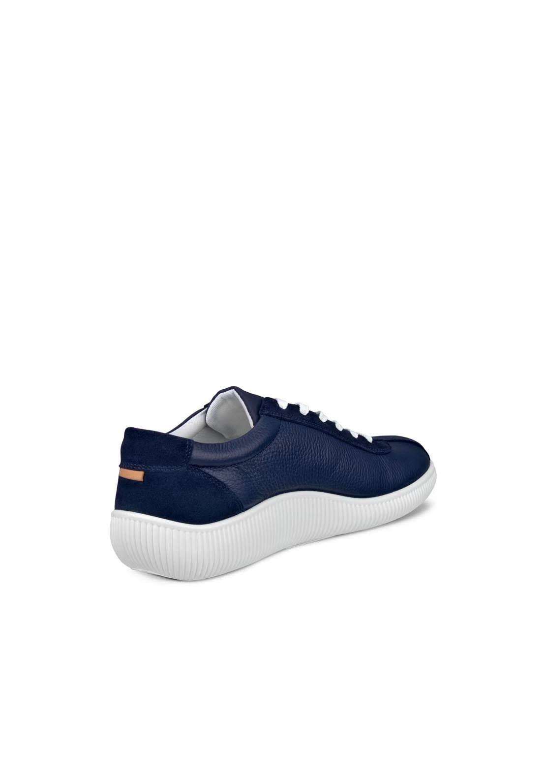 Ecco Soft Zero Casual Lace Shoe - Blue 3 Shaws Department Stores
