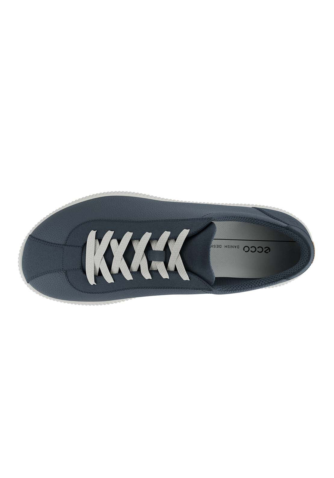 Ecco Soft Zero Casual Lace Shoe - Blue 2 Shaws Department Stores