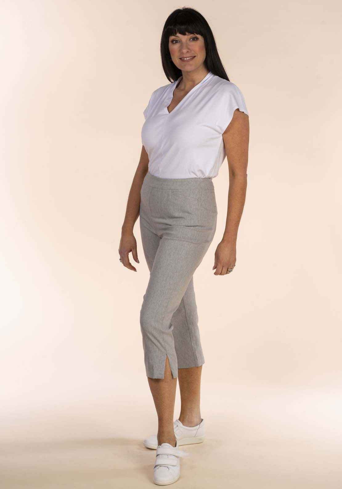 Tea Lane Silver Stitch Crop - Grey 1 Shaws Department Stores